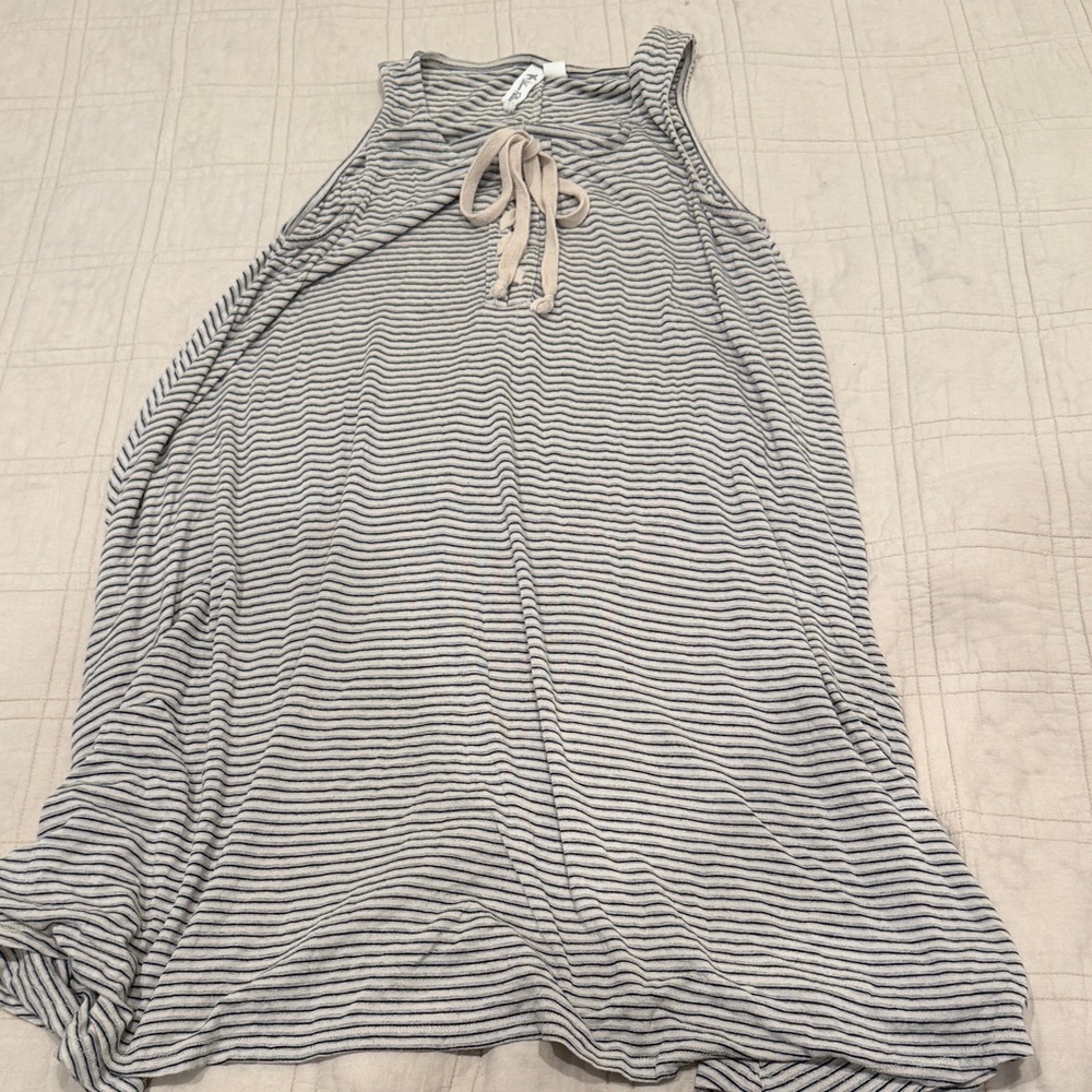Others Follow Sleeveless Striped Tie-Neck Tank Top dress